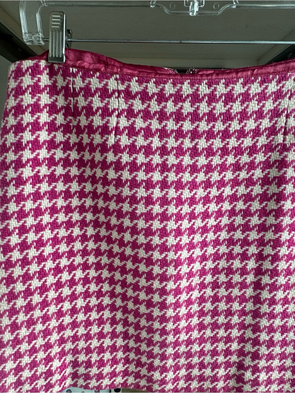 Lilly Pulitzer Pink and White Houndstooth Mini Skirt